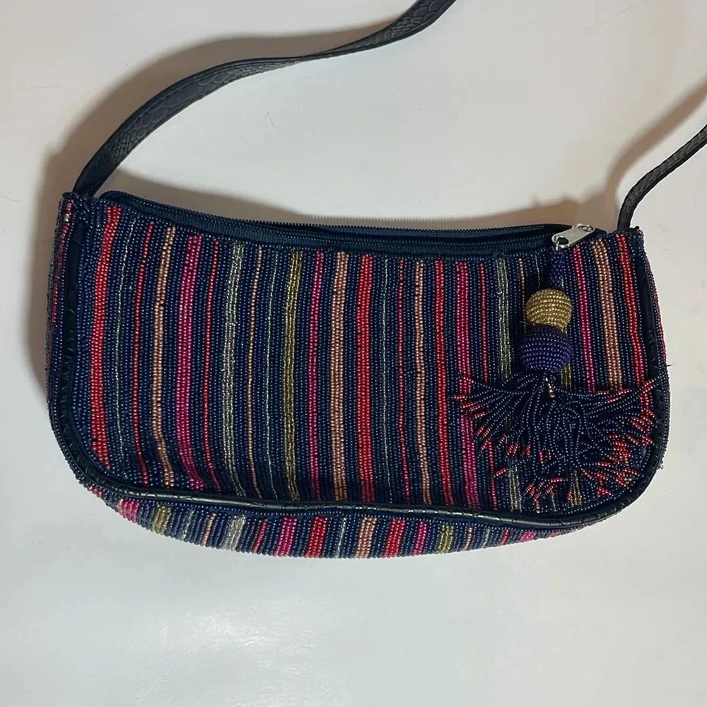 Roller Rabbit beaded shoulder bag‎ with tassels